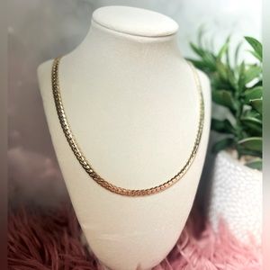 14k laminated Gold Cubana Chain 22”